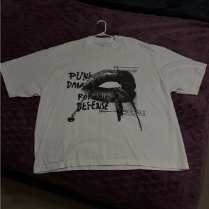 WorksofMadness Punk Lips Drop Shoulder Tee